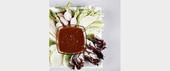 Crudite Platter with Spicy Miso Dip